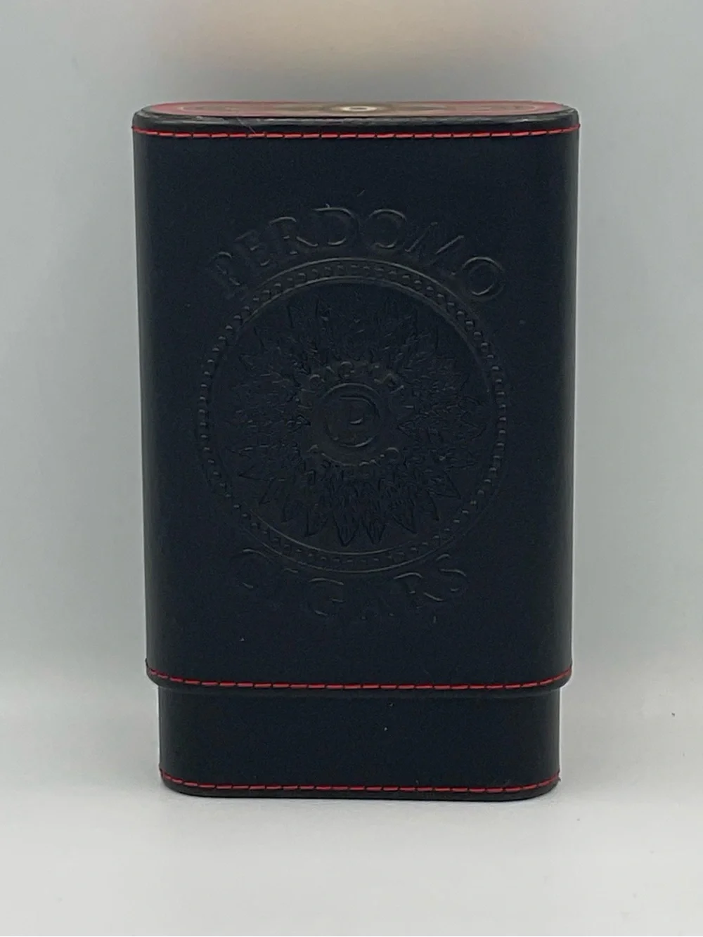 Perdomo 20th Anniversary Leather Cigar Case Black & Red